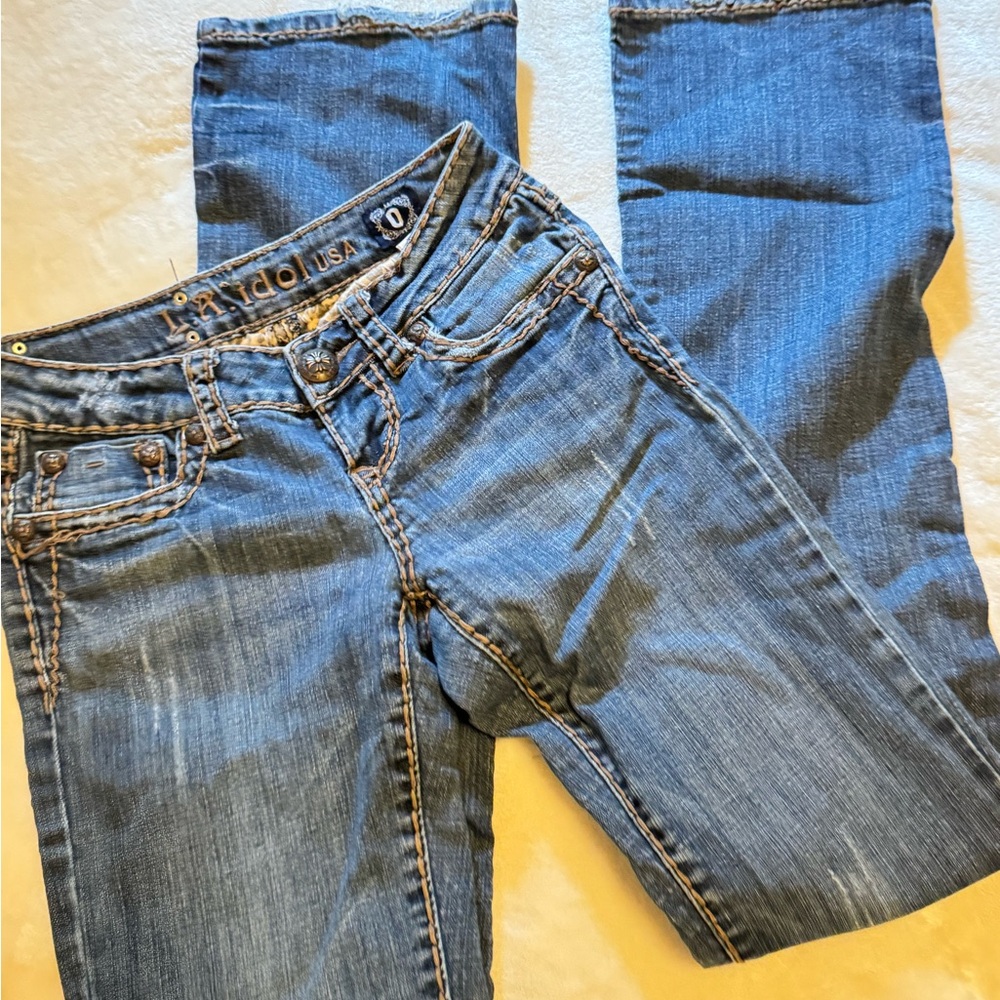 L.A. Idol Vintage Y2K Women's Blue Boot Cut Jeans